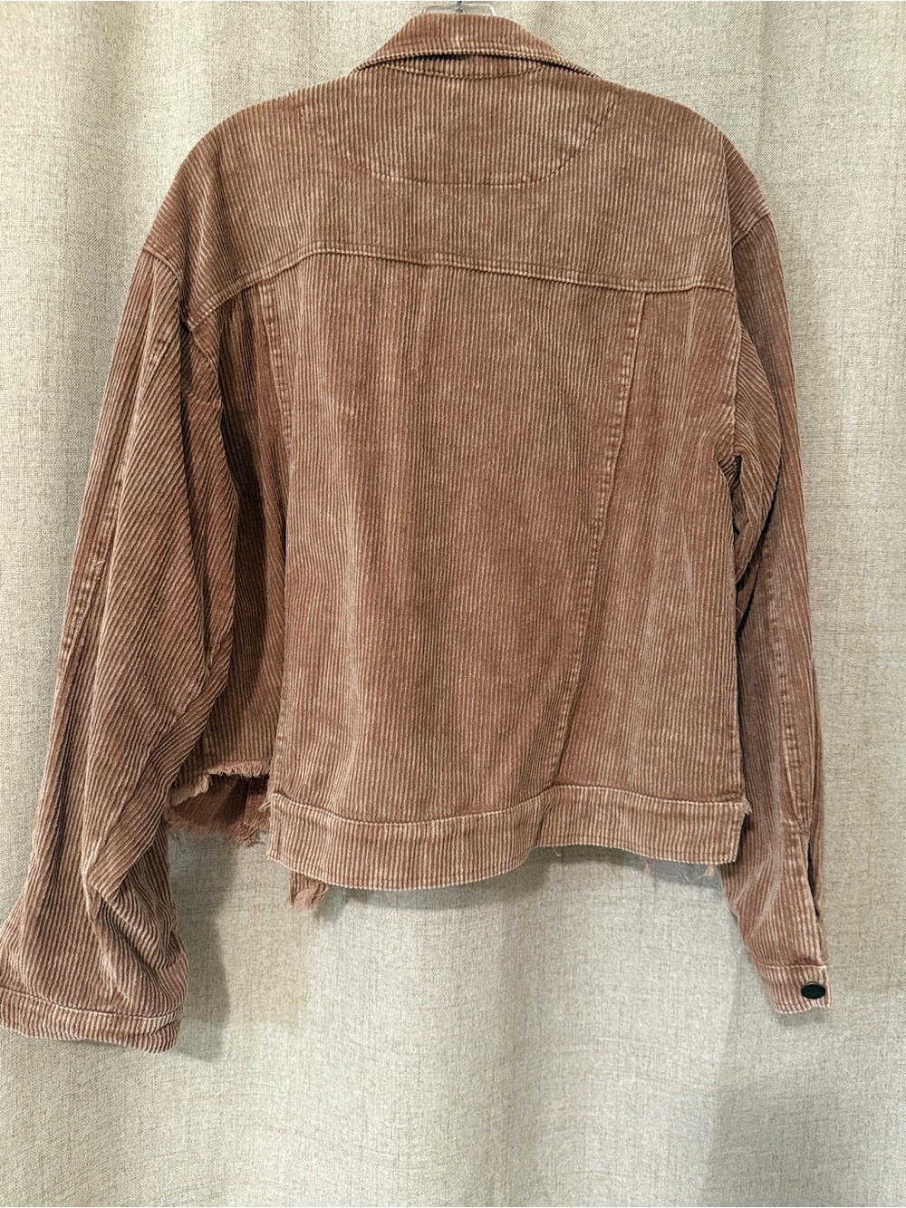 12th Tribe Oversized Raw Edge Corduroy Shacket | M - Picture 7 of 7